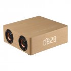 Wooden bluetooth speaker  Wireless Bluetooth Speaker  Alarm Clock  FM radio  AUX in  rechargeable battery