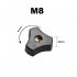 Woodworking Ruter Table T Track Metal Quick Acting Hold Down Clamp Set M8 plastic handle and M8 screw