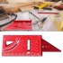 Woodworking Square Size Ruler 3D Mitre Angle 45 Degree  90 Degree Portable Aluminum Alloy T type Carpenter Layout Gauge Measuring Tools For Woodworking as shown