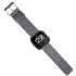 Woven Fabric Strap Wrist Bands with Stainless Metal Clasp for Fitbit Versa  gray