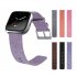Woven Fabric Strap Wrist Bands with Stainless Metal Clasp for Fitbit Versa  black