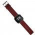 Woven Fabric Strap Wrist Bands with Stainless Metal Clasp for Fitbit Versa  Dark brown