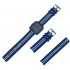 Woven Watch Band Compatible with Fitbit Versa Fitbit Versa 2 Fitbit Versa Lite Edition Breathable Fabric Strap for Men Women Smartwatch blue stripes