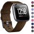 Woven Watch Band Compatible with Fitbit Versa Fitbit Versa 2 Fitbit Versa Lite Edition Breathable Fabric Strap for Men Women Smartwatch brown