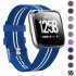 Woven Watch Band Compatible with Fitbit Versa Fitbit Versa 2 Fitbit Versa Lite Edition Breathable Fabric Strap for Men Women Smartwatch Navy blue