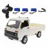 Wpl 1 10 Full Scale 2 4g Remote Control Car Rear Drive Single Row Cargo Vehicle RC Car Toys Red 3 Batteries