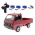Wpl 1 10 Full Scale 2 4g Remote Control Car Rear Drive Single Row Cargo Vehicle RC Car Toys Red 3 Batteries