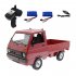 Wpl 1 10 Full Scale 2 4g Remote Control Car Rear Drive Single Row Cargo Vehicle RC Car Toys Red 2 Batteries