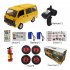Wpl D42 Van 1 10 Tj110 Drift Remote  Control  Car With Sticker Metal Tire Large angle Steering Children Gifts Play Toys For Boys Black 2 battery