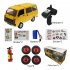 Wpl D42 Van 1 10 Tj110 Drift Remote  Control  Car With Sticker Metal Tire Large angle Steering Children Gifts Play Toys For Boys Black 2 battery
