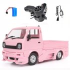 Wpl  New  Product  D12d 1 10 2 4g Off road Climbing Drift Rc  Car Vehicle Models Toys With Large Surrounded   Blow Vent Pink