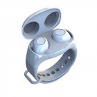 Wrist Type Lightweight Watch Design Charge Case BT 5.0 In-ear TWS Earbud HeadsetTWS Bluetooth 5.0 Headset Wireless <span style='color:#F7840C'>Earphone</span> white