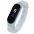 Wrist  Watch Led Waterproof Fashion Touch Sensitive Leopard Print Elastic Bracelet Electronic Digital Watch Light purple