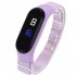 Wrist  Watch Led Waterproof Fashion Touch Sensitive Leopard Print Elastic Bracelet Electronic Digital Watch Pink