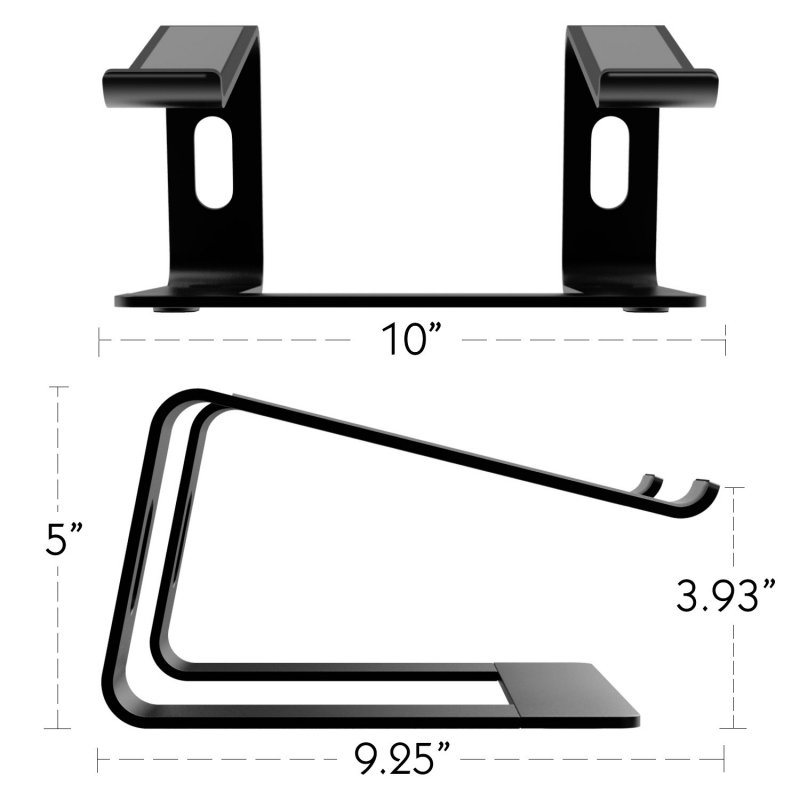 Laptop Riser Stand Universal Detachable Portable Aluminum Alloy Notebook PC Desk Holder 