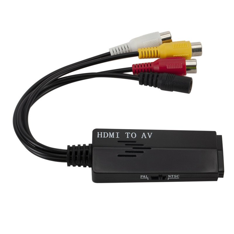 HDMI To AV/RCA Adapter Mini HDMI AV Video Converter Box For HDTV TV PS3 Computer PC VCR 