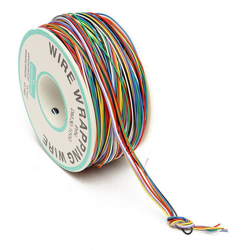 1 Roll Colored Insulation Breadboard Wires 280m 30awg 8-color Tinned Copper Pcb Wrapping Cable