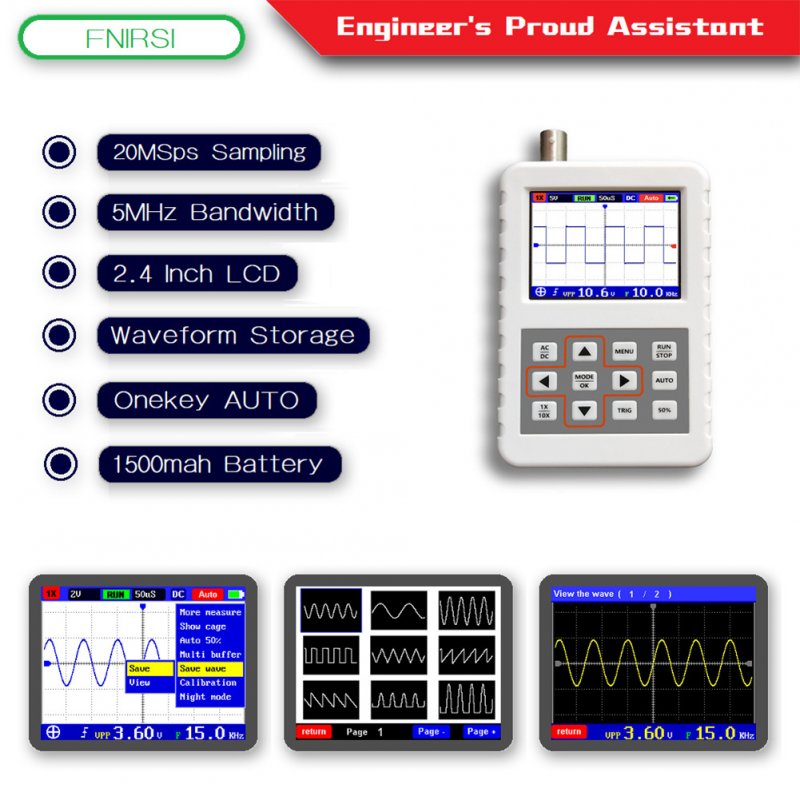 Dso Fnirsi Pro Handheld Digital  Oscilloscope Mini Portable High Definition Lcd Screen