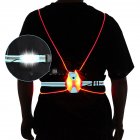X Shape Safety Vest Usb Rechargeable Night Running Cycling Riding Outdoor Activities Led Lights sky blue