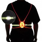 X Shape Safety Vest Usb Rechargeable Night Running Cycling Riding Outdoor Activities Led Lights fluorescent green