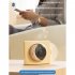 X09 Moon Clock Speaker Hifi Bluetooth Player Vinyl Nostalgia Large Volume Desktop Outdoor Small Audio Cream Yellow