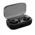 X10 Wireless Earbuds In Ear Stereo Headphones With Power Display Transparent Charging Case Noise Canceling Earphones black