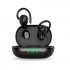 X10pro Bluetooth compatible 5 1 Headset Digital Display Hanging Ear Earbuds Stereo In ear Business Sports Earphones black