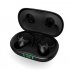 X10pro Bluetooth compatible 5 1 Headset Digital Display Hanging Ear Earbuds Stereo In ear Business Sports Earphones black