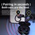 X10pro Bluetooth compatible 5 1 Headset Digital Display Hanging Ear Earbuds Stereo In ear Business Sports Earphones black