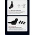 X10pro Bluetooth compatible 5 1 Headset Digital Display Hanging Ear Earbuds Stereo In ear Business Sports Earphones black