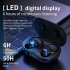 X10pro Bluetooth compatible 5 1 Headset Digital Display Hanging Ear Earbuds Stereo In ear Business Sports Earphones black