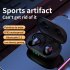 X10pro Bluetooth compatible 5 1 Headset Digital Display Hanging Ear Earbuds Stereo In ear Business Sports Earphones black