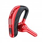 X13 Wireless Handsfree Headset Earpiece With Noise Canceling Mic LED Battery Display For Laptop Trucker Driver red
