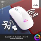X15 Bluetooth Mouse Rechargeable Usb Mute Wifi Wireless Mouse For Pc Gamer Tablet Laptops White