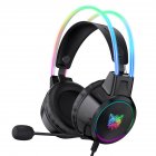 X15pro Head-mounted Computer Headset Dynamic RGB Wired Earphones