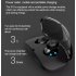 X18 Wireless Headset Hidden Earpiece 5 0 Bluetooth Wireless Stereo Earphone with Mic Portable Battery Storage   Black