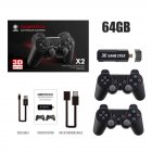 X2 Plus Wireless Retro Game Console Built In 40000 Games Plug Play Video Game Stick Dual 2.4G Wireless Controllers 64GB