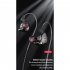 X2 Wired Headset In ear Monitor Headphones Hifi Subwoofer Mobile Phone Music Earbuds For Sports Running red