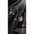 X2 Wired Headset In ear Monitor Headphones Hifi Subwoofer Mobile Phone Music Earbuds For Sports Running black