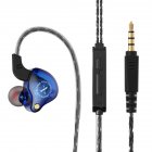 X2 Wired Headset In-ear Monitor Headphones Hifi Subwoofer Mobile Phone Music Earbuds For Sports Running blue