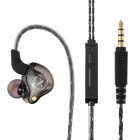X2 Wired Headset In-ear Monitor Headphones Hifi Subwoofer Mobile Phone Music Earbuds For Sports Running black