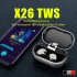 X26 Wireless Bluetooth Headset Touch Tws Binaural Sports Mini Portable In ear Stereo Headset black