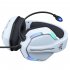 X27 Ear mounted Wired Headset With Hd Microphone Luminous Rgb Noise cancelling Gaming Headphones For Pc Video Game White