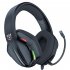 X27 Ear mounted Wired Headset With Hd Microphone Luminous Rgb Noise cancelling Gaming Headphones For Pc Video Game Black