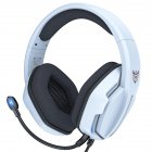 X27 Ear mounted Wired Headset With Hd Microphone Luminous Rgb Noise cancelling Gaming Headphones For Pc Video Game White