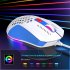X300 Computer Mouse Wired Ergonomic 7200DPI 12 RGB Lighting Wired Gaming Mouse Mice For Laptop PC Gamer White
