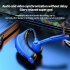 X5 Wireless Earbuds Bass Stereo Sound Earphones With Hanging Earhook Noise Canceling Headset For Running Workout Sports blue