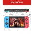 X51 Handheld Game Console with 2500mAh Rechargeable Battery 5 0 Inch Screen 3D Joystick Game Controller 64GB Red Blue