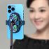 X53 Dual core Semiconductor Radiator Portable Adjustable Back Clip Silent Phone Cooling Fan for Live Game Black