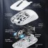 X6 3 Modes Mouse High Precision Mice Portable 2 4G Wireless Connection Mouse RGB Lighting Rechargeable Black